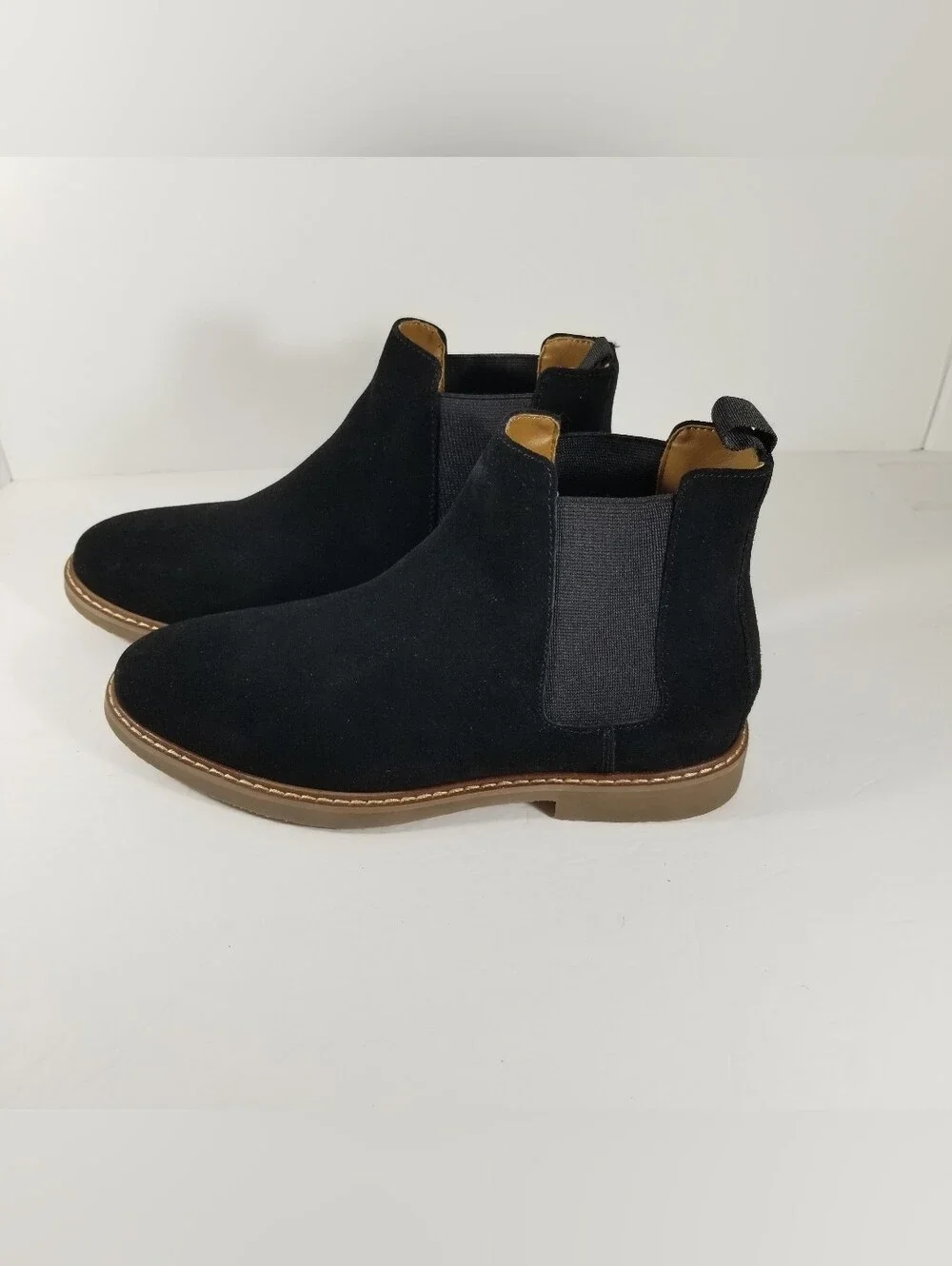 Steve Madden Highline Boots Men's 8M Black Leather Suede Chelsea Ankle Boots